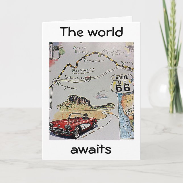 THE "WORLD AWAITS" CONGRATULATIONS CARD (Front)