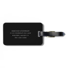The World Awaits in Black | Luggage Tag
