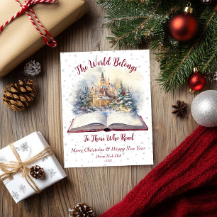 The World Belongs To Those Who Read  Design Holiday Card