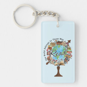 The World Belongs to Those Who Read Key Ring
