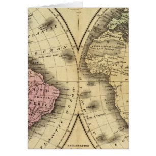 The World double hemisphere map