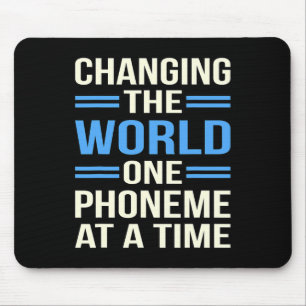 The World Dyslexia Awareness Silver Ribbon Graphic Mouse Pad
