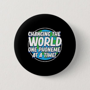 The World Dyslexia Awareness Therapist Graphic  6 Cm Round Badge