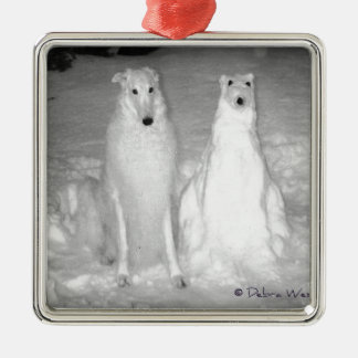 The World Famous Mychtar and His Snowdog ! :) Metal Tree Decoration