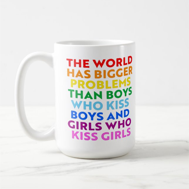 The world has bigger problems coffee mug (Left)