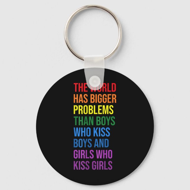 The World Has Bigger Problems Lgbtqia+ Pride Month Key Ring (Front)