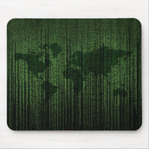 The world in the matrix mouse pad