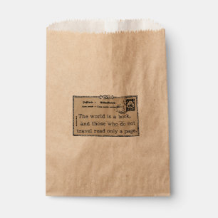The World is a Book Vintage Paper Favour Bags