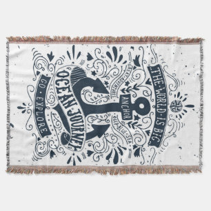 The World Is Big - Go Explore Throw Blanket