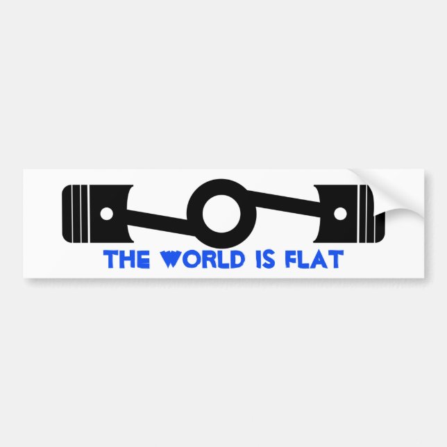 The World is Flat Bumper Sticker (Front)