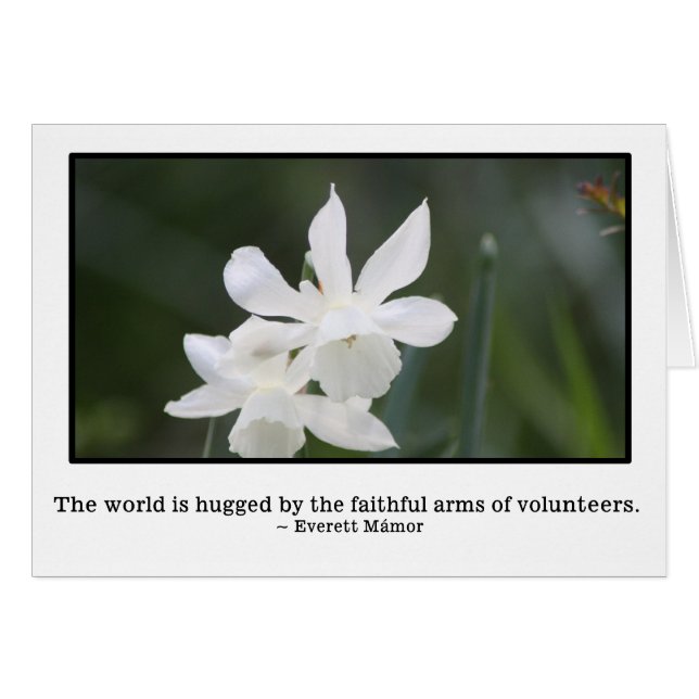 The world is hugged by volunteers (Front Horizontal)