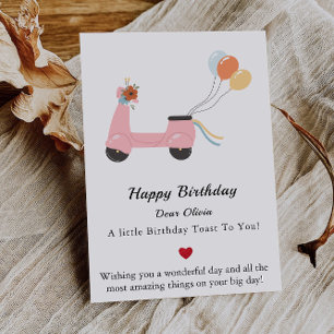 The world is more beautiful, Motorcycle and Flower Invitation