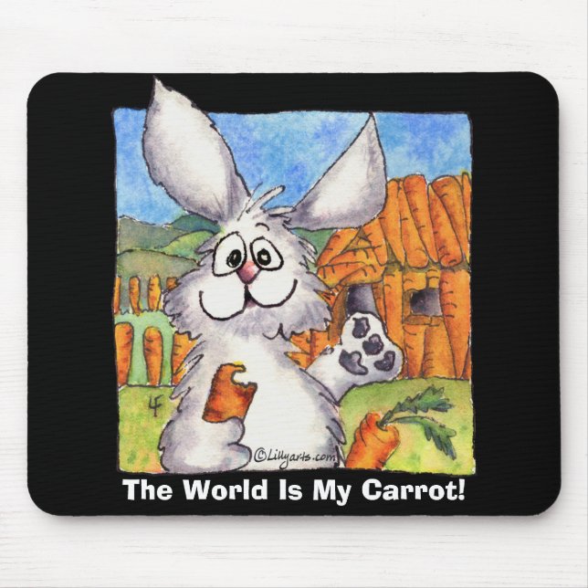 The World is My Carrot Mouse Pad (Front)