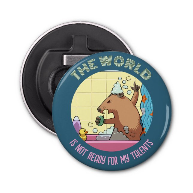The World Is Not Ready Singing Groundhog Bottle Opener (Front)