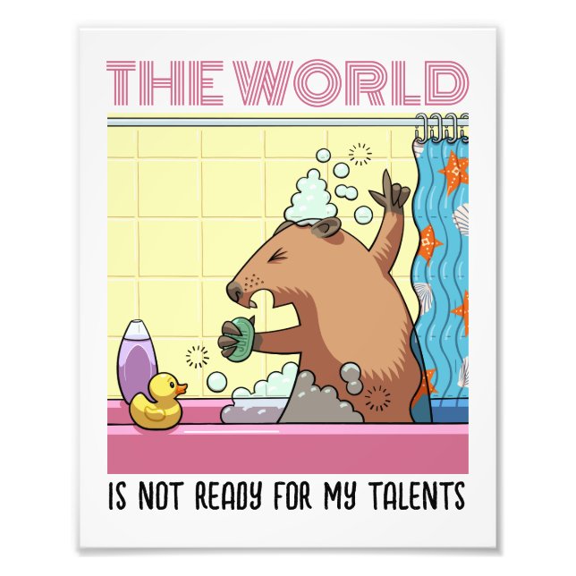 The World Is Not Ready Singing Groundhog Photo Print (Front)