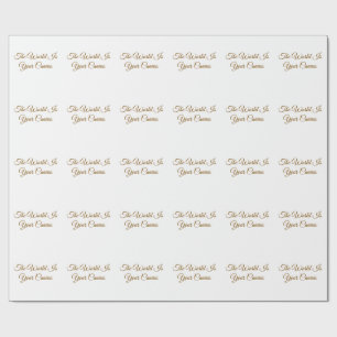 "The World Is Your Canvas" Minimalist Wrapping Paper