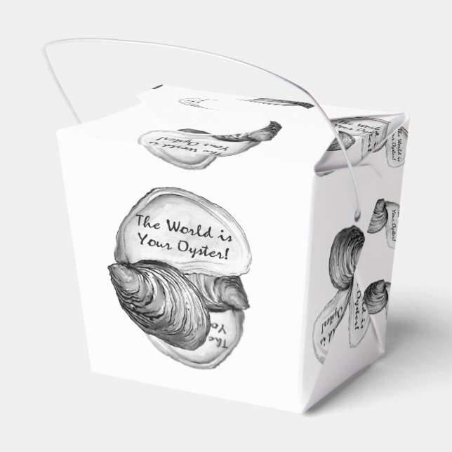 The World is Your Oyster Favour Box (Back Side)