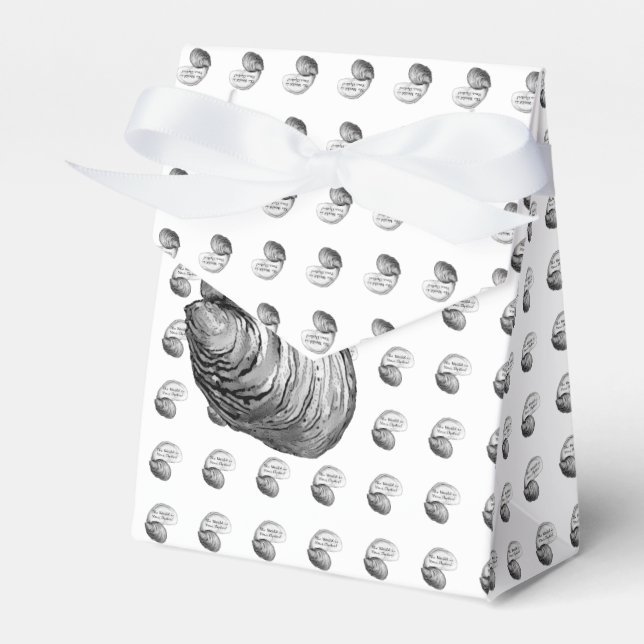 The World is Your Oyster Favour Box (Front Side)