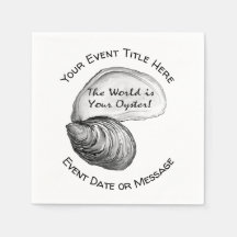 The World is Your Oyster Paper Plate