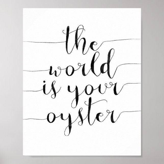 The World Is Your Oyster Poster (Front)