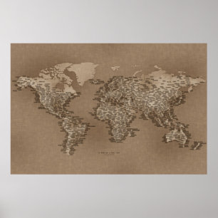The World Map of Small Towns Poster