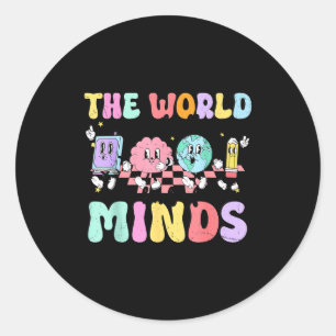 The world needs kinds of minds for sped teacher classic round sticker