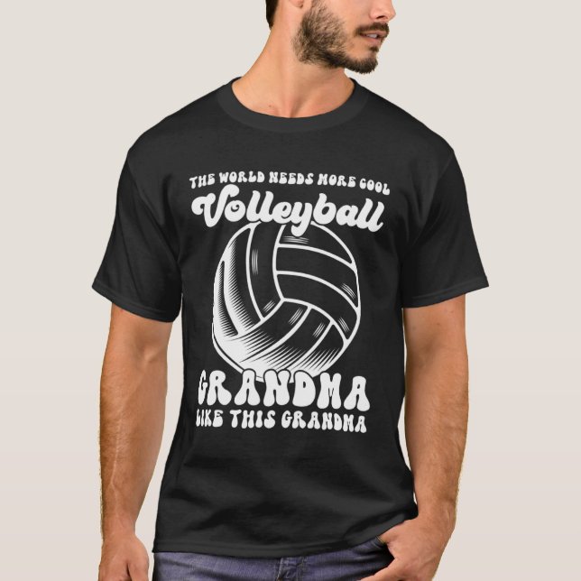 the world needs more cool volleyball grandma grand T-Shirt (Front)