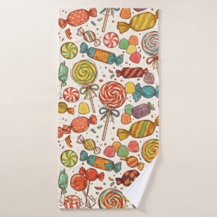 The world of candy. bath towel