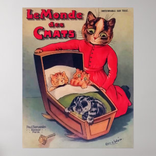 The World of Cats, Louis Wain Poster