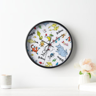 The World of Dr. Seuss Pattern Clock