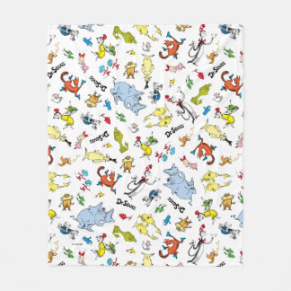 The World of Dr. Seuss Pattern Fleece Blanket