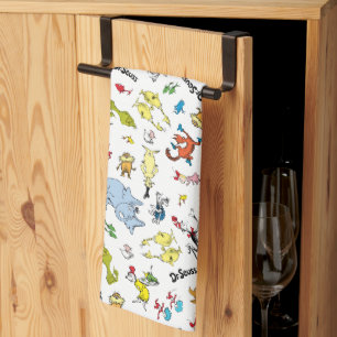 The World of Dr. Seuss Pattern Tea Towel