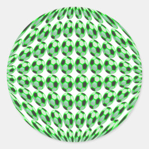 The World of Green Soccer Balls Sticker