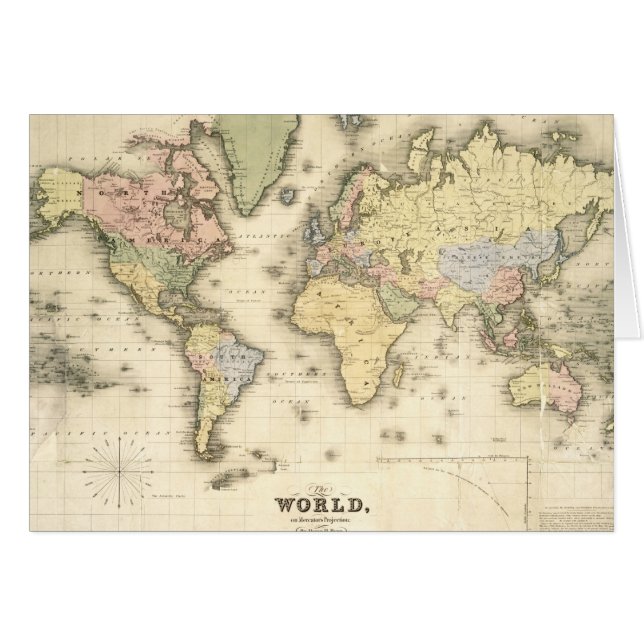 The World on Mercator's Projection | 1840 (Front Horizontal)