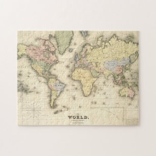 The World on Mercator's Projection 1840 Jigsaw Puzzle