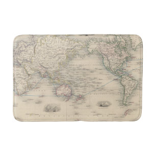 The World On Mercator's Projection Bath Mat
