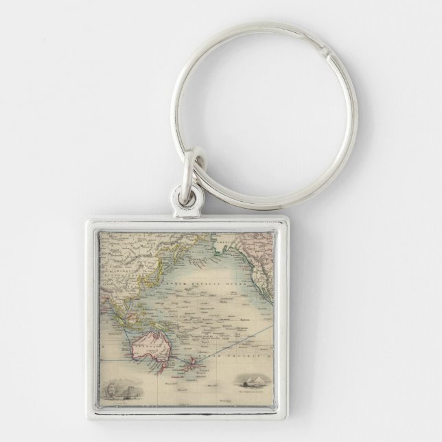 The World On Mercator's Projection Key Ring (Front)
