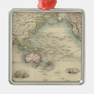 The World On Mercator's Projection Metal Tree Decoration