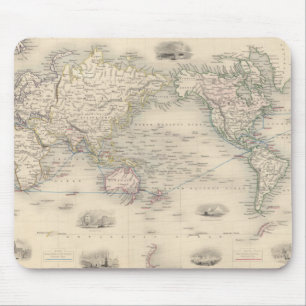 The World On Mercator's Projection Mouse Pad