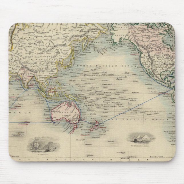 The World On Mercator's Projection Mouse Pad (Front)
