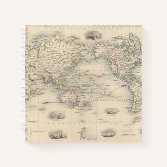 The World On Mercator's Projection Notebook (Front)