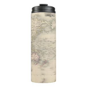 The World On Mercator's Projection Thermal Tumbler