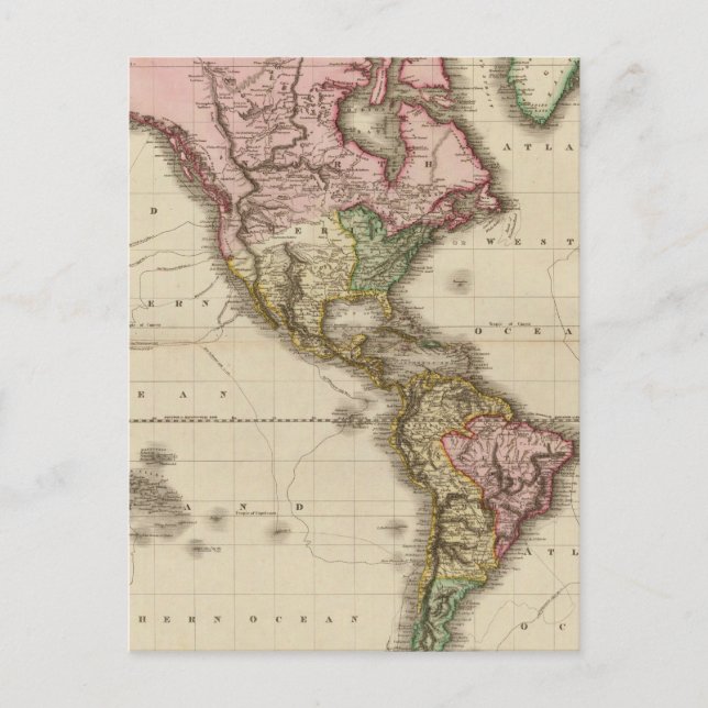 The World on Mercator's projection, western part Postcard (Front)