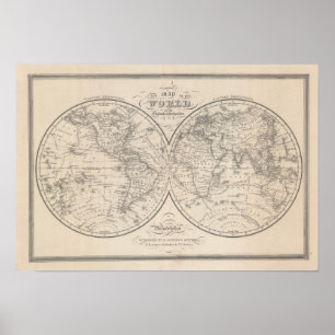 The World on the Globular Projection Poster