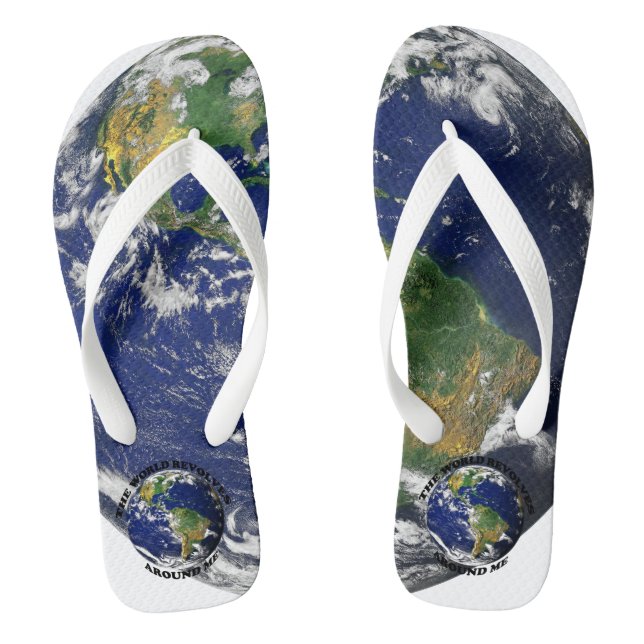 The World Revolves Around Me Flip Flops (Footbed)