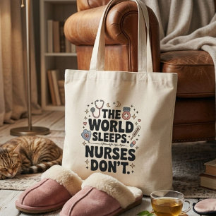 The World Sleep Nurse Don't Funny Nurse Gift Tote Bag