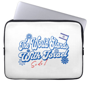 The World Stands With Israel, So do I Israel Supp Laptop Sleeve