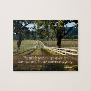 "The world steps aside" Inspirational Quote Jigsaw Puzzle