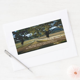 "The world steps aside" Inspirational Quote Rectangular Sticker