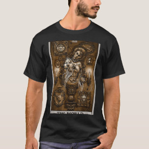 The World Tarot Card Victorian Ghost Gothic Occult T-Shirt
